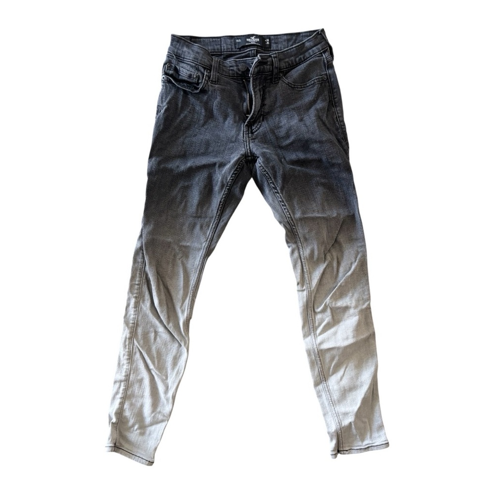 Hollister Black and Gray Skinny Jeans with Gradient Effect